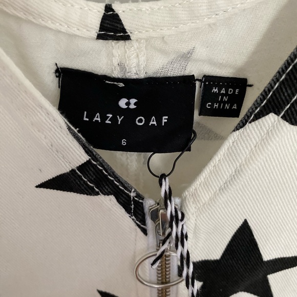 Lazy Oaf b/w star print romper - Picture 4 of 6